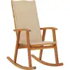 Image de vidaXL Chaise à bascule avec supports en bois massif d'acacia