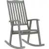 Image de vidaXL Chaise à bascule avec support Gris Bois massif Acacia