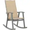 Image de vidaXL Chaise à bascule avec support Gris Bois massif Acacia