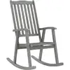 Image de vidaXL Chaise à bascule avec support Gris Bois massif Acacia