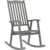 Image de vidaXL Chaise à bascule avec support Gris Bois massif Acacia
