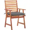 Image de vidaXL Chaises de jardin 2 pièces avec coussins en bois massif d'acacia