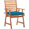 Image de vidaXL Chaises de jardin 2 pièces avec coussins en bois massif d'acacia