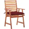 Image de vidaXL Chaises de jardin 2 pièces avec coussins en bois massif d'acacia