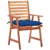 Image de vidaXL Chaises de jardin 2 pièces avec coussins en bois massif d'acacia