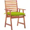 Image de vidaXL Chaises de jardin 2 pièces avec coussins en bois massif d'acacia