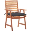 Image de vidaXL Chaises de jardin 3 pièces avec coussins en bois massif d'acacia