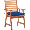 Image de vidaXL Chaises de jardin 3 pièces avec coussins en bois massif d'acacia