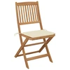 Image de vidaXL Chaises de jardin pliantes 4 pièces avec coussins en bois massif d'acacia