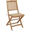 Image de vidaXL Chaises de jardin pliantes 4 pièces avec coussins en bois massif d'acacia