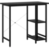 Image de vidaXL Table d'ordinateur noire 80x40x72 cm MDF et métal