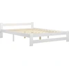 Image de vidaXL Lit en bois massif pin blanc 120x200 cm