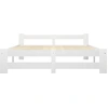Image de vidaXL Lit en bois massif pin blanc 160x200 cm
