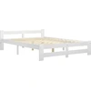Image de vidaXL Lit en bois massif pin blanc 180x200 cm
