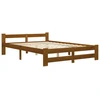 Image de vidaXL Lit en bois massif pin brun miel 140x200 cm