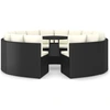 Image de ensemble de 9 canapés de jardin avec coussins Poly Rattan Noir