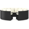 Image de vidaXL Ensemble de 8 canapés de jardin avec coussins Poly rotin noir