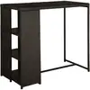 Image de vidaXL Ensemble bar de jardin 5 pièces avec coussins Poly rotin brun