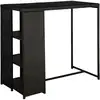 Image de vidaXL Ensemble bar de jardin 5 pièces avec coussins Poly rotin noir