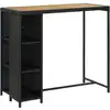 Image de vidaXL Ensemble bar de jardin 5 pièces avec coussins Poly rotin noir