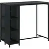 Image de vidaXL Ensemble bar de jardin 5 pièces avec coussins Poly rotin noir