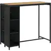 Image de vidaXL Ensemble bar de jardin 5 pièces avec coussins Poly rotin noir
