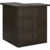 Image de vidaXL Ensemble bar de jardin 4 pièces avec coussins Poly rotin brun