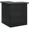 Image de set bar de jardin 8 pièces avec coussins Poly rotin noir