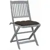 Image de vidaXL Chaises de jardin pliantes 6 pièces avec coussins en bois massif d'acacia