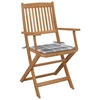 Image de vidaXL Chaises de jardin pliantes 6 pièces avec coussins en bois massif d'acacia