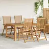 Image de vidaXL Chaises de jardin pliantes 4 pcs. Bois massif acacia