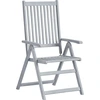 Image de vidaXL Verstellbare Gartenstühle 4 Stk. Grau Massivholz Akazie