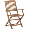 Image de vidaXL Chaises de jardin pliantes 6 pcs. Bois massif acacia