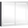 Image de vidaXL Armoire à miroir LED pour salle de bain 80x12,2x68 cm