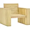 Image de Chaise de jardin vidaXL avec coussins beiges - Bois de pin imprégné