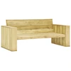Image de ensemble salon de jardin 2 pièces avec coussins Pin imprégné
