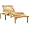 Image de vidaXL Bain de soleil avec revêtement crème Bois de pin imprégné