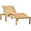 Image de vidaXL Bain de soleil avec revêtement beige Bois de pin imprégné