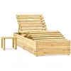 Image de vidaXL Bain de soleil de jardin avec table et support Pin imprégné