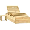 Image de vidaXL Bain de soleil de jardin avec table et support Pin imprégné