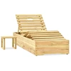 Image de vidaXL Bain de soleil de jardin avec table et support Pin imprégné