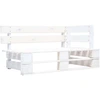 Image de vidaXL Canapé-palette 2 places blanc Bois de pin imprégné