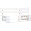 Image de vidaXL Canapé-palette 2 places blanc Bois de pin imprégné