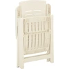 Image de vidaXL Chaises de jardin réglables 2 pcs. Plastique blanc