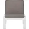 Image de vidaXL Chaise longue de jardin avec revêtement Plastique blanc