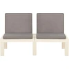 Image de vidaXL Banc de jardin lounge avec coussins plastique blanc