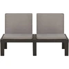 Image de vidaXL Banc de jardin Lounge avec coussins Plastique Gris