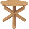 Image de vidaXL Table de jardin Ø90x75 cm teck massif