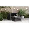 Image de vidaXL Ensemble de salon de jardin en palettes de 2 pièces en pin gris imprégné