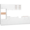 Image de vidaXL Kitchenette Lyon 7 pièces blanc bois composite